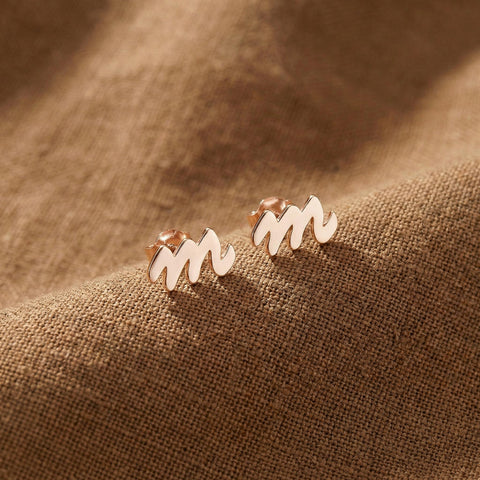 Tiny Letter Earrings | Initial Earrings | Personalized Letter Earrings Gift | Small Stud Letter Earrings | Gift for Mom | Christmas Gift M.0307