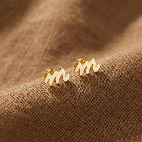 Tiny Letter Earrings | Initial Earrings | Personalized Letter Earrings Gift | Small Stud Letter Earrings | Gift for Mom | Christmas Gift M.0307
