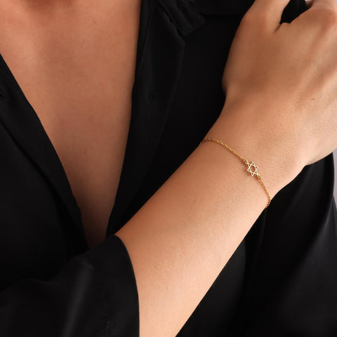 Star Of David Bracelet | Magen David Bracelet | Religious Gift For Women | Judaica Friend Gifts | Jewish Gift For Her | Hanukkah Gift M.0181