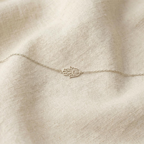 14K Gold Hamsa Bracelet - 3.5-10 in M.0135
