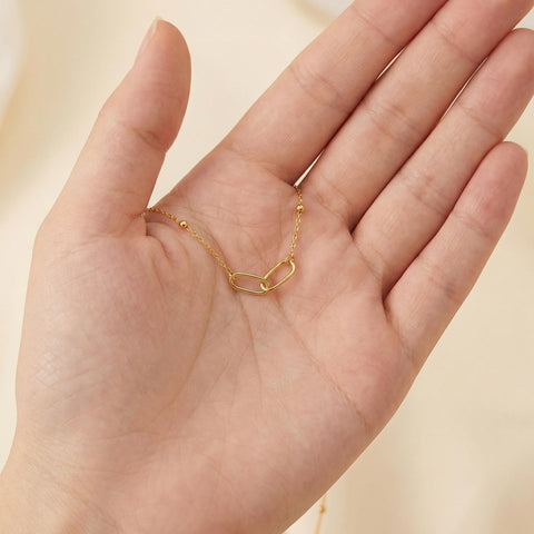 14K Gold Linked Pendant Necklace - 12-24 in M.0062