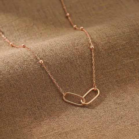 14K Gold Linked Pendant Necklace - 12-24 in M.0062