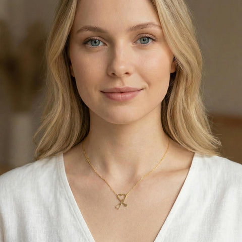 14K Gold Stethoscope Name Necklace - 12-24 in M.0327