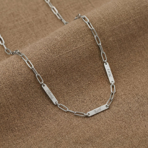 14K Gold Mini Bar Name Necklace - 12-24 in M.0020