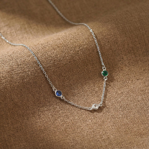 14K Gold Birthstone Necklace - 12-24 in M.0197