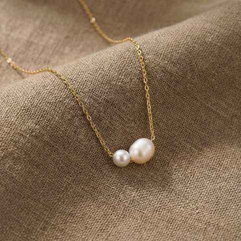 14K Gold Freshwater Pearl Necklace - 12-24 in M.0148