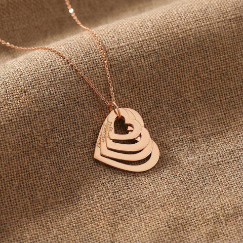 14K Gold Intertwined Heart Necklace - 12-24 in M.0306