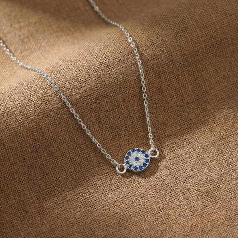 14K Gold Evil Eye Necklace - 12-24 in M.0329