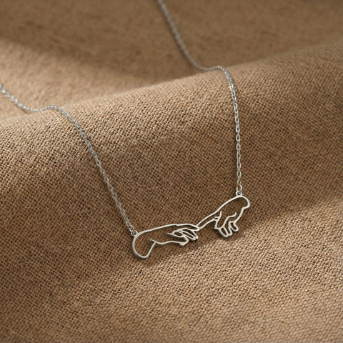 14K Gold Adam's Hand Necklace - 12-24 in M.0357