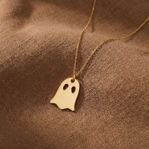 14K Gold Ghost Necklace - 12-24 in M.0365