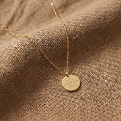 14K Gold Nana Circle Necklace - 12-24 in M.0323