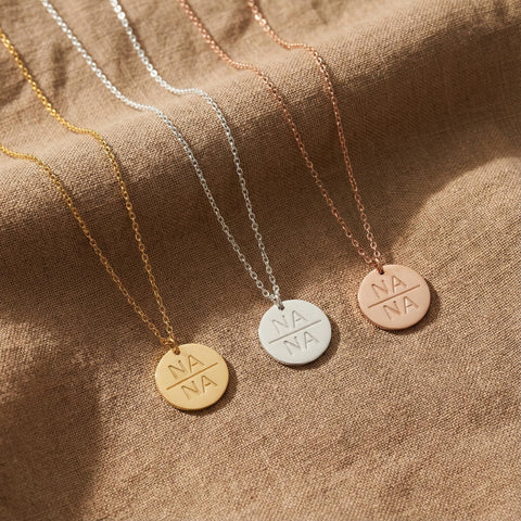 14K Gold Nana Circle Necklace - 12-24 in M.0323