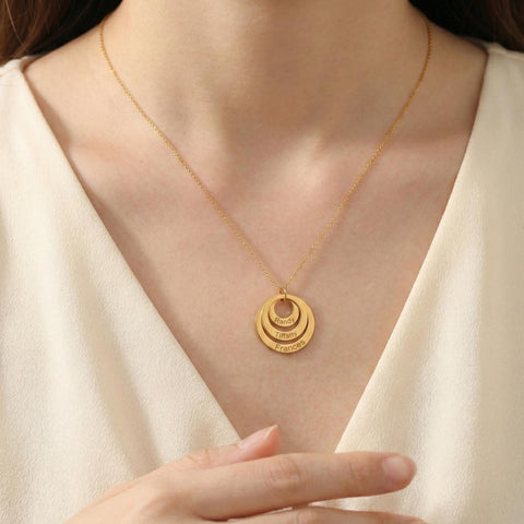 14K Gold Intertwined Circle Necklace - 12-24 in M.0312