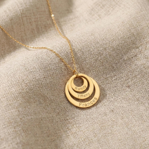 14K Gold Intertwined Circle Necklace - 12-24 in M.0312