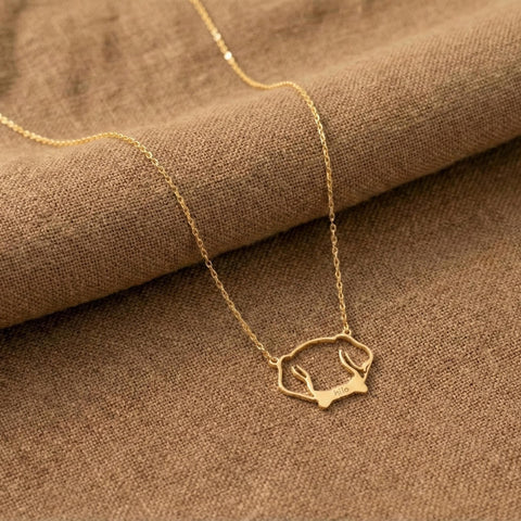 14K Gold Dog Ear Bone - 12-24 in M.0646