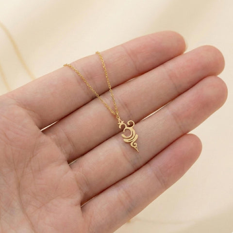 14K Gold Breathe Necklace - 12-24 in M.0026