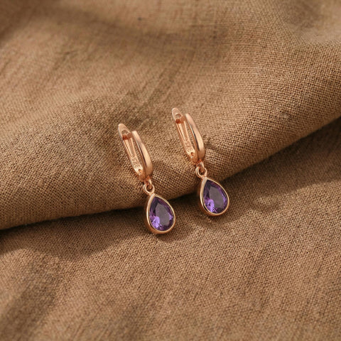 Teardrop Birthstone Earrings | Dainty Birthstone Earring | Personalized Birthstone Earrings | Bridesmaid Gift | Mothers Day Gift M.0291