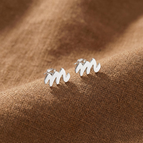 Tiny Letter Earrings | Initial Earrings | Personalized Letter Earrings Gift | Small Stud Letter Earrings | Gift for Mom | Christmas Gift M.0307