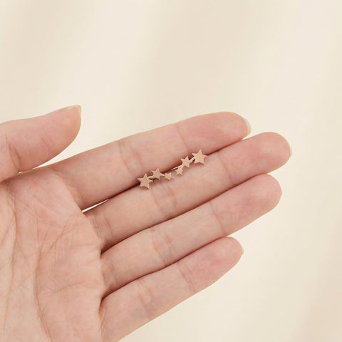 Tiny Star Stud Earrings | Dainty Stud Earrings | 14K Gold Stud Star Earrings | Dainty Everyday Jewelry | Cute Star Earrings | Gift for Her M.0441