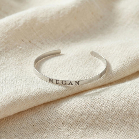 Personalized Name Bracelet | Personalized Stacking Cuff | Gold Cuff Bracelet | Custom Name Cuff | Dainty Bracelet | Gift For Mom | Mom Gift M.0250