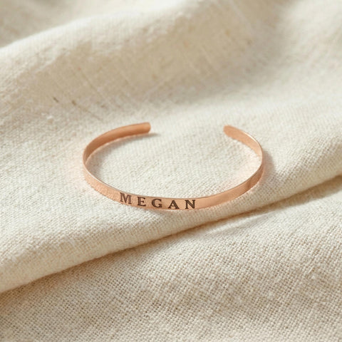 Personalized Name Bracelet | Personalized Stacking Cuff | Gold Cuff Bracelet | Custom Name Cuff | Dainty Bracelet | Gift For Mom | Mom Gift M.0250
