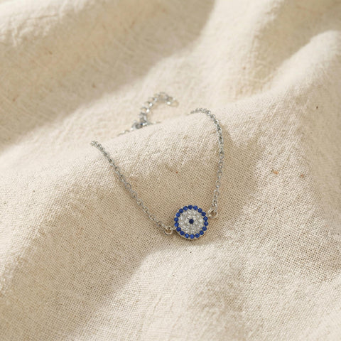 14K Gold Evil Eye Bracelet - 3.5-10 in M.0286