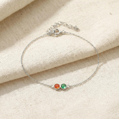 14K Gold Multiple Birthstone Bracelet - 3.5-10 in M.0043